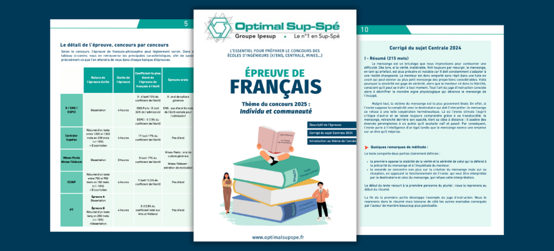 Concours écoles d'ingénieurs : Téléchargez le Livret de Français sur le thème 2025